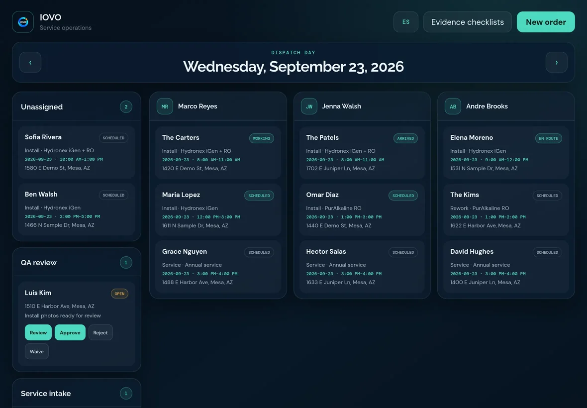 The install calendar and office view